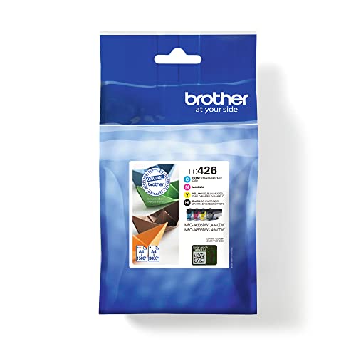Brother LC-426BK/LC-426C/LC-426M/LC-426Y Inkjet Cartridges, Black/Cyan/Magenta/Yellow,Multi-Pack, Standard Yield, Includes 4 x Inkjet Cartridges, Brother Genuine Supplies von Brother