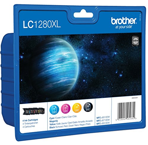 Brother LC1280 X L value-pack Tintenpatronen (schwarz, cyan, magenta, gelb, Top,-J6710DW, MFC-J6910DW, MFC Inkjet, 1 x) von Brother