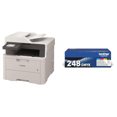 Brother MFC-L3740CDWE 4-in-1 Farb-LED Multifunktionsgerät Original TN-248VAL Toner 4er-Pack Schwarz,Gelb,Cyan, Magenta von Brother