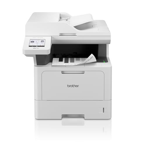 Brother MFC-L5710DN 4-in-1 Mulifunktionsdrucker schwarz weiß (A4, 48 Seiten/Min., 1.200x1.200 DPI, LAN, Duplex-ADF, 250 Blatt Papierkassette) weiß/grau von Brother