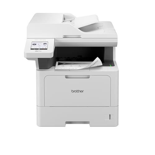 Brother MFC-L5710DW 4-in-1 Mulifunktionsdrucker schwarz weiß (A4, 48 Seiten/Min., 1.200x1.200 DPI, LAN, WLAN, Duplex-ADF, 250 Blatt Papierkassette) weiß/grau von Brother