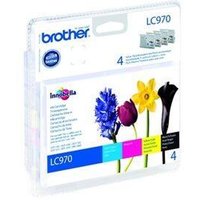 Brother Original LC-970 Druckerpatronen 4er Multipack BK/C/M/Y (LC970VALBP) von Brother