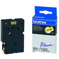 Brother Original P-Touch Farbband schwarz auf gelb (TC-691) von Brother