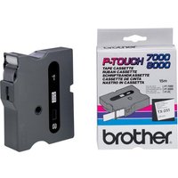 Brother Original P-Touch Farbband schwarz auf weiß (TX-251) von Brother