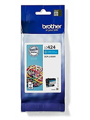 Brother Original Tintenpatrone Cyan DCP-J1200DW (750 Seiten nach ISO Standard 24711), LC424C von Brother