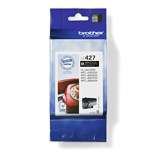 Brother Original Tintenpatrone LC-427BK Schwarz für ca. 3.000 Seiten, für MFC-J5955DW, MFC-J6955DW, MFC-J6957DW, HL-J6010DW, Standard von Brother