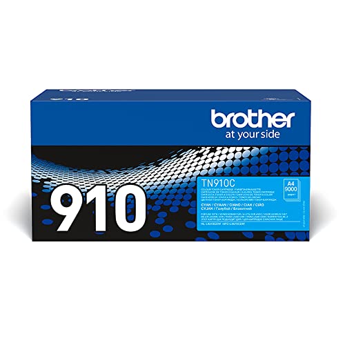 Brother Original Ultra-Jumbo-Tonerkassette TN-910C cyan (für Brother HL-L9310CDW, HL-L9310CDWT, HL-L9310CDWTT, MFC-L9570CDW, MFC-L9570CDWT) 9000 Seiten von Brother