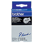 Brother TC-101 Authentic Schriftband Selbstklebend Schwarzer Druck auf Transparent 12 mm x 7.7m von Brother