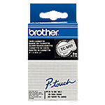 Brother TC-M91 Authentic Schriftband Selbstklebend Schwarzer Druck auf Transparent 9 mm x 7.7m von Brother