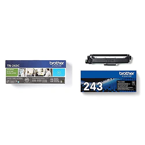 Brother TN-243C Tonerkassette DCP-L3510CDW, DCP-L3550CDW, HL-L3210CW Cyan & BA78745 TN-243BK Original Tonerkassette DCP-L3510CDW, DCP-L3550CDW, HL-L3210CW schwarz von Brother