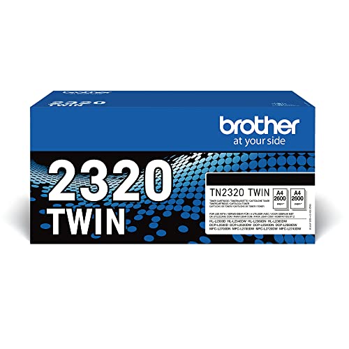 Brother TN-2320TWIN Bundle mit 2 Tonern,schwarz,ca. 6000 Seiten; für HLL2300D,HLL2340DW,HLL2360DN,HLL2365DW,DCPL2500D,DCPL2520DW,DCPL2540DN,DCPL2560DW,MFCL2700DN,MFCL2700DW,MFCL2720DW,MFCL2740DW von Brother