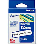 Brother P-touch Beschriftungsband Authentisch TZe-231 TZe-231 Selbsthaftend Schwarz auf Weiß 12 mm x 8 m von Brother