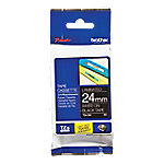 Brother TZe-355 Authentic Schriftband Selbstklebend Weißer Druck auf Schwarz 24 mm x 8m von Brother