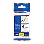 Brother TZe-FX211 Authentic Flexibles Schriftband Selbstklebend Schwarzer Druck auf Weiß 6 mm x 8m von Brother
