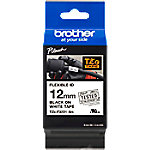 Brother TZe-FX231 Authentic Flexibles Schriftband Selbstklebend Schwarzer Druck auf Weiß 12 mm x 8m von Brother