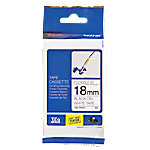 Brother TZe-FX241 Authentic Flexibles Schriftband Selbstklebend Schwarzer Druck auf Weiß 18 mm x 8m von Brother