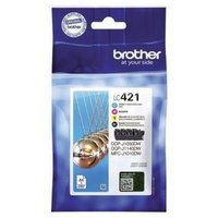 Tintenpatrone Originalzubehör LC-421 ca. 4 x 200 Seiten schwarz mehrfarbig 4 St./Pack. von Brother