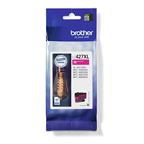 Brother Original Tintenpatrone LC-427XLM Magenta für ca. 5.000 Seiten, für MFC-J5955DW, MFC-J6955DW, MFC-J6957DW, HL-J6010DW XL-Patrone von Brother