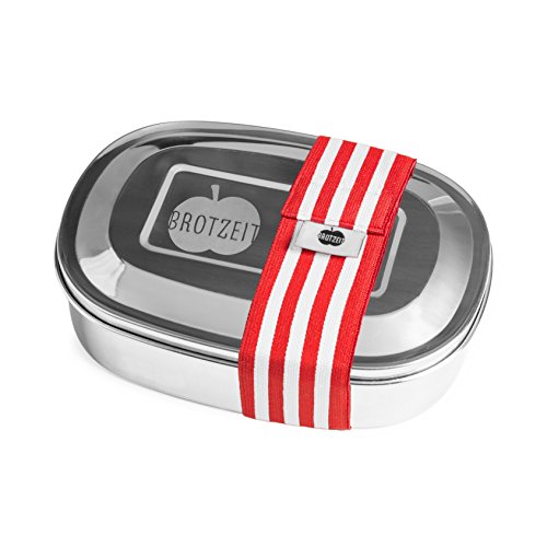 Brotzeit Lunchboxen duo Brotdose Jausenbox mit Unterteilung aus Edelstahl 100% BPA frei von Brotzeit