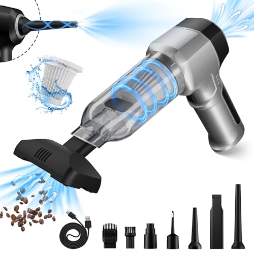 Brovamo Handstaubsauger Akku, 15000Pa Auto Staubsauger Stark, Tragbarer Mini Handstaubsauger Kabellos Handheld Vacuum Cleaner, Typ-C-Aufladung Handsauger für den Auto Haus Küche Büro Tierhaare von Brovamo