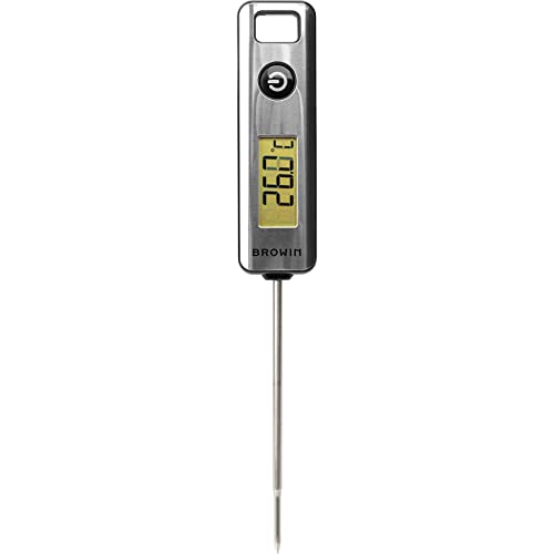 BROWIN® Digital Bratenthermometer 185109 | -50-200°C Fleischthermometer | Backthermometer | Temperaturmesser zum Kochen, Backen, Braten, Grill | Kernthermometer für Fleisch, Flüssigkeiten, Babymilch von Browin