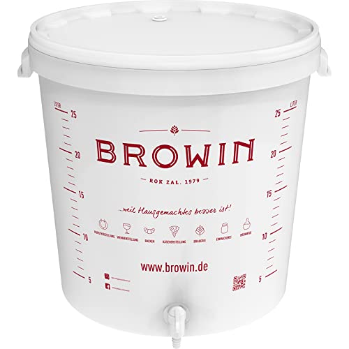 Browin 340447 Gärbehälter 30 l mit Etikett und Ablasshahn, DE von Browin