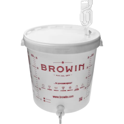 Browin 340450 Gärbehälter 30 L mit Etikett, Ablasshahn und Gärröhrchen aus Plastik, UA Browin 340450 Gärbehälter 30 L mit Etikett, Ablasshahn und Gärröhrchen aus Plastik, UA von Browin