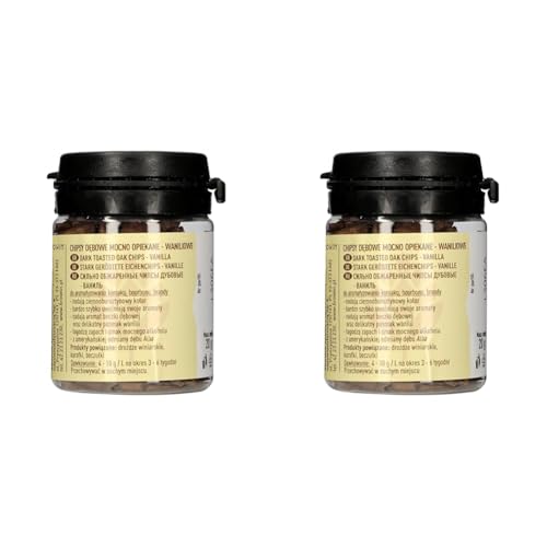 Browin 405040 Eichenspäne Vanille, stark geröstet 20g - Flocken, feine Eichenstäbchen für die Aromatisierung von Alkohol (Packung mit 2) von Browin