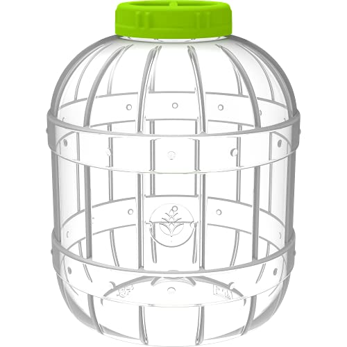 Browin 602020 Mehrzweck-Glas aus PET, nichtsplitternd, mit Schraubverschluss, 10 L – für Einmachprodukte, Liköre und andere alkoholische Getränke von bis zu 95% Alkoholgehalt, Plastic, farblos von Browin
