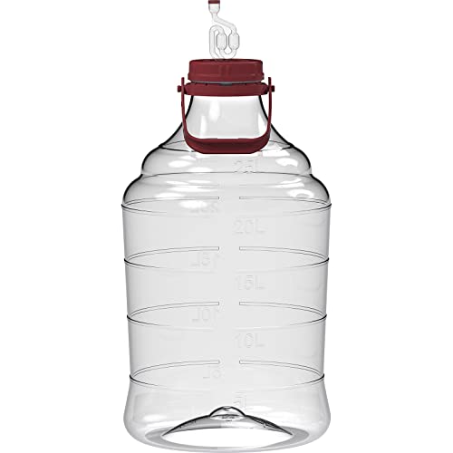 Browin 644325 Weinballon Leichte Ballonflasche mit Griff, 25 L, PET-1, Transparent von Browin