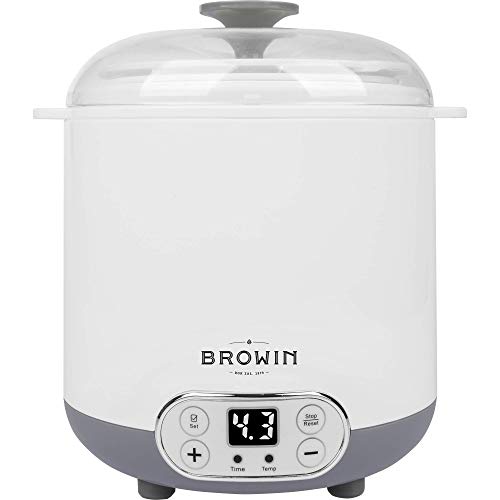 Browin 801013 Multifunktionales Gerät Käse und Joghurt mit 1,5 L Thermostat, weiß, grau, Mittler von Browin