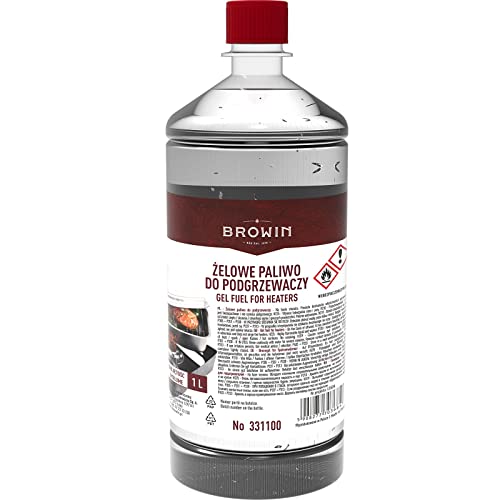 BROWIN® Brenngel 331100 für Räucheröfen | 1 Liter schnelles Anzündgel für den Tischgrill und Balkonräucheröfen | Grillanzünder Gel geruch- und rauchlos von Browin