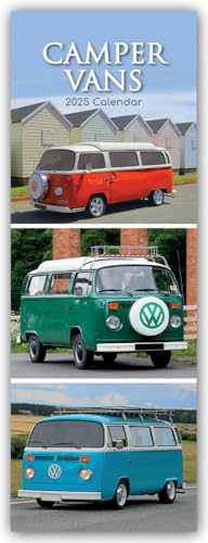 Camper – Camper Vans – Slimline-Kalender 2025: Original Gifted Stationery Kalender – Slimline [Mehrsprachig] [Kalender] von Brown Trout-Auslieferer Flechsig