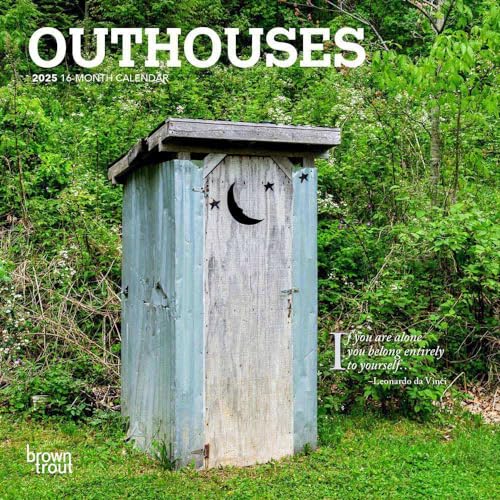 Outhouses | 2025 7 x 14 Inch Monthly Mini Wall Calendar | Plastic-Free | BrownTrout | Toilette Latrine Bog Humor Outhouses | 2025 7 x 14 Inch Monthly Mini Wall Calendar | Plastic-Free | BrownTrout | Toilette Latrine Bog Humor von BrownTrout