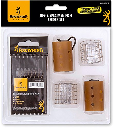 Browning Big & Specimen Fish - Feeder Set, Angelset zum Feederfischen, Futterkörbchen Sortiment von Browning