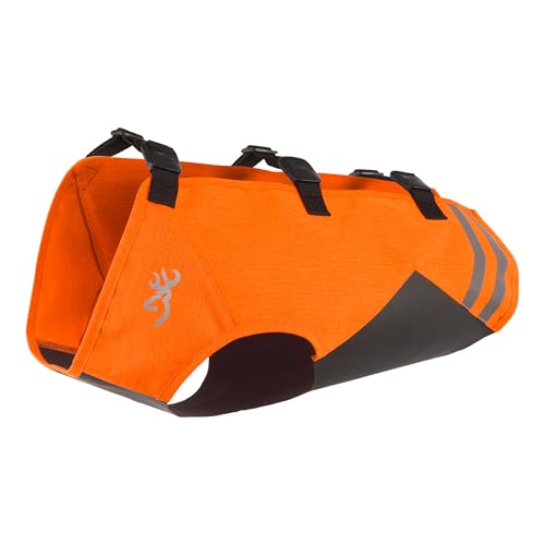 Browning Warnwesten für Hunde, hohe Sichtbarkeit, Orange, Größe M, vollständige Abdeckung von Browning