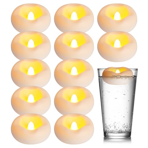 Broyal 12 Stück Schwimmende Kerzen,Wasserdichte LED schwimmKerze,5.8 x2.5cm Flammenlose Schwimmkerzen Weiss,Schwimmkerzen für Bendessen,Hochzeit,Badezimmer,Schwimmbad Broyal 12 Stück Schwimmende Kerzen,Wasserdichte LED schwimmKerze,5.8 x2.5cm Flammenlose Schwimmkerzen Weiss,Schwimmkerzen für Bendessen,Hochzeit,Badezimmer,Schwimmbad von Broyal