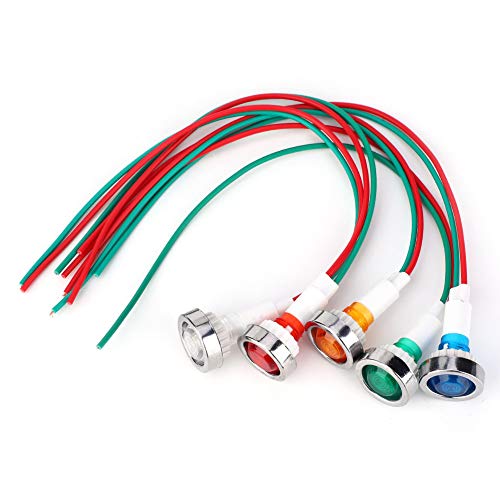 12V LED-Anzeigeleuchte | Rot-Grün-Gelb-Blau-Weiß | Kontrolllampe mit Kabel | Widerstandsfähig & Robust | Sicher für Werkzeugmaschinen & Automatisierungstechnik 12V LED-Anzeigeleuchte | Rot-Grün-Gelb-Blau-Weiß | Kontrolllampe mit Kabel | Widerstandsfähig & Robust | Sicher für Werkzeugmaschinen & Automatisierungstechnik von Brrnoo