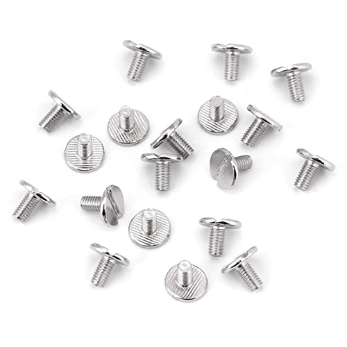 BRRNOO 20pcs Messing -Gewinde Nieten mit 20 -teiligen Schrauben, Gepäckschuhe Hats Kleidung Reparaturversorgungen für Ledergürtel, 3 Größen Inbegriffen (5 mm) von Brrnoo