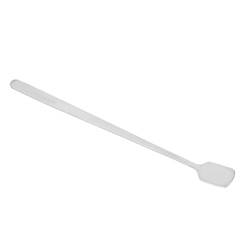 BRRNOO Edelstahl Langlanger Griff Riegel Mischlöffel, Tränenformgriff, Langlebige Rostresistente, Leicht zu Reinigende mit Kaffeee-Tee-Getränken für die (Square Head 17cm Löffel) von Brrnoo