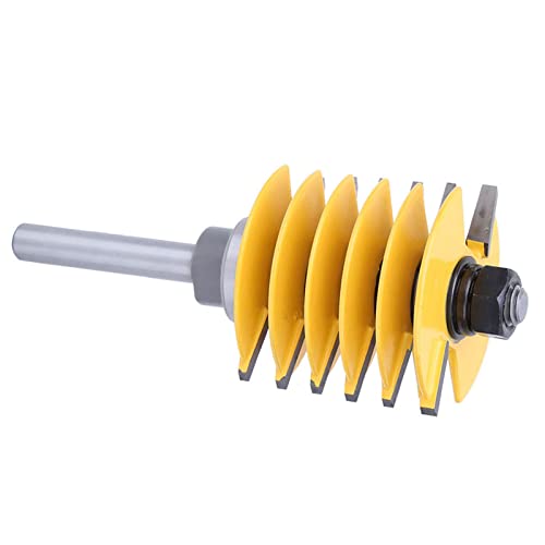 BRRNOO Router -Bits, Router -Bit mit 2 PCs Waschmaschine 8mm Schaftfinger Gelenk Holzbearbeitungsmahlen Tenon Joint Cutter Tool für Holzrand Zum Rand oder End Ende Gelenk von Brrnoo
