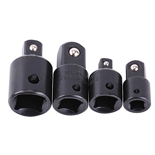 BRRNOO Sockeladapter Set 4PCs Schwerleistungschrom -Vanadium -Stahl, Korrosionsbeständigkeit, Kleiner Größe und Leicht zu Lagern, für Steckdosen mit 3 Verschiedenen Reduziergrößen von Brrnoo