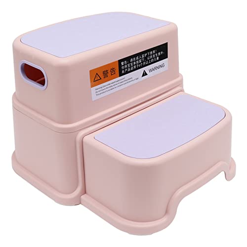 Brrnoo 2 Stufenhocker für, Stabile Sleitsichere Untere Glattere Kanten Kindergarten Kinderstuhl Stuhl 3 PCs Kinderschoffer -Tritthocker für für Badezimmer Toiletten Küchen Küchen (PINK) von Brrnoo