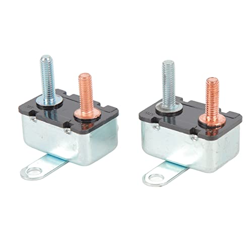 Brrnoo 2PCS Automatische Reset Circuit Breaker, Aluminiumlegierung Überlastschutzschalter für das Autoschiff 12 V 24 V, mit Montagebasis, Weit Verbreitete für Lastwagen, Off (20A) von Brrnoo