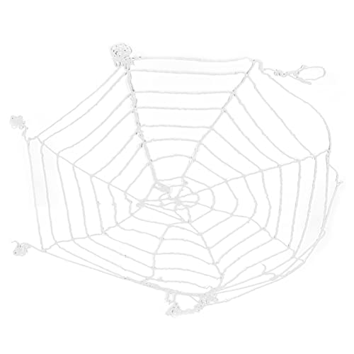 Brrnoo 3,6m Spinnennetz Halloween Dekorationen, Weiße Runde Netzspook -Spulen für den Freien in der Innenräume Im Freien mit Halloween -Spinnweben, Gruseliges Kellerdekor, von Brrnoo