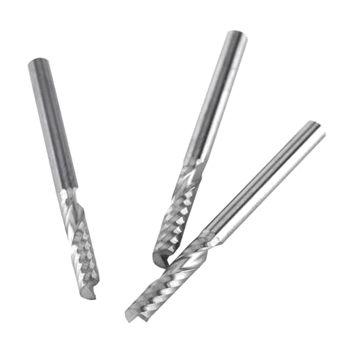 Brrnoo 5pcs CNC -Router -Bits Wolfram Carbid Werkzeug 3.175 Mm Endmühlenmühlenschneider Für MDF Acryl PVC von Brrnoo