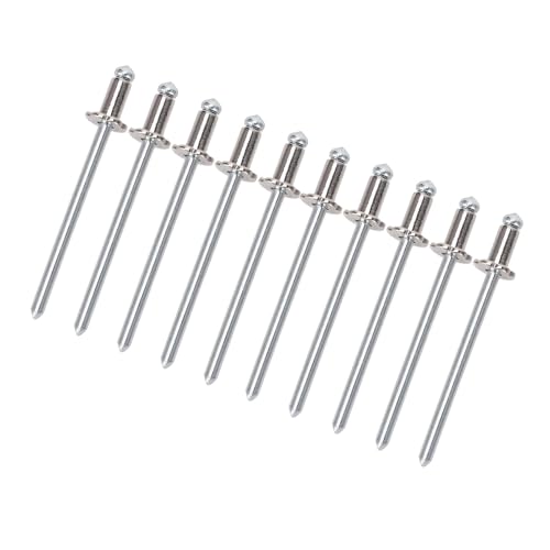 Brrnoo Aluminiumblindnieten, Dash Rosette Nieten Aluminium 8pcs Rosette Nieten für Werkzeugkits, Unter Motorhaube, Mitte, Autoplatten usw. (SILVER) von Brrnoo