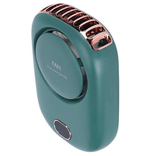 Brrnoo Bladeless Electric Lüfter, Halshänge-Mini-Lüfter mit 3 Windgeschwindigkeiten, 2000-mAh-Batterie, USB-wiederaufladbares, Leichtes Tragbares Design, Weitwinkelluftversorgung, (GREEN) von Brrnoo
