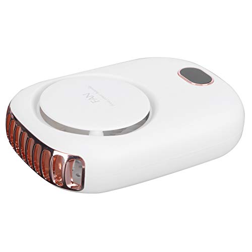 Brrnoo Bladeless Electric Lüfter, Halshänge-Mini-Lüfter mit 3 Windgeschwindigkeiten, 2000-mAh-Batterie, USB-wiederaufladbares, Leichtes Tragbares Design, Weitwinkelluftversorgung, (WHITE) von Brrnoo