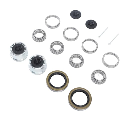 Brrnoo Bootsanhänger-Achsen-Hub-Radlager-Kit, 16pcs-Kit mit Rennen, Fettdichtungen, Kohlenhilfestiften, Staubkappen für 1,98 Zoll 2000-2200 Lbs Achse, Präzision Hergestellt, Einfache Brrnoo Bootsanhänger-Achsen-Hub-Radlager-Kit, 16pcs-Kit mit Rennen, Fettdichtungen, Kohlenhilfestiften, Staubkappen für 1,98 Zoll 2000-2200 Lbs Achse, Präzision Hergestellt, Einfache von Brrnoo